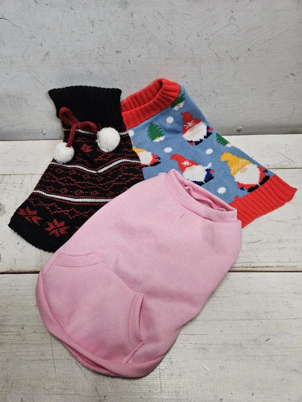 3 Small Dog Pet Shirts Sweater Christmas Animal Outfit